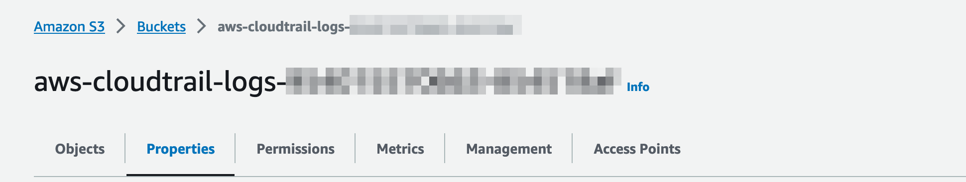 AWS S3 Property Tab